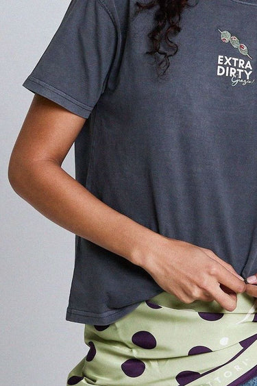 Extra Dirty Grey Vintage Wash Graphic Tee