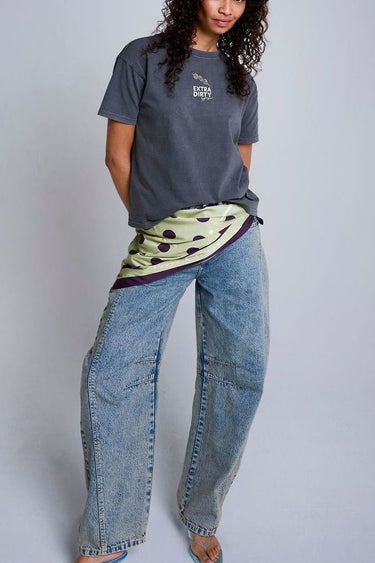 Extra Dirty Grey Vintage Wash Graphic Tee