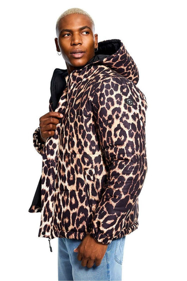 Animal Print Puffer Jacket