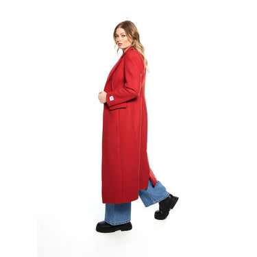 Exposed Dart Structured Coat - Chilli