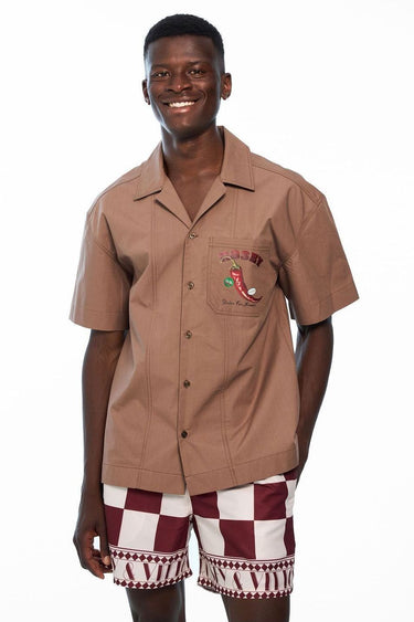 Mocha Drop Shoulder Shirt