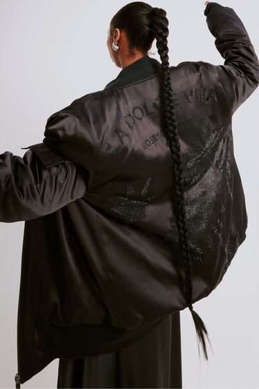 Dolce Satin Bomber Jacket