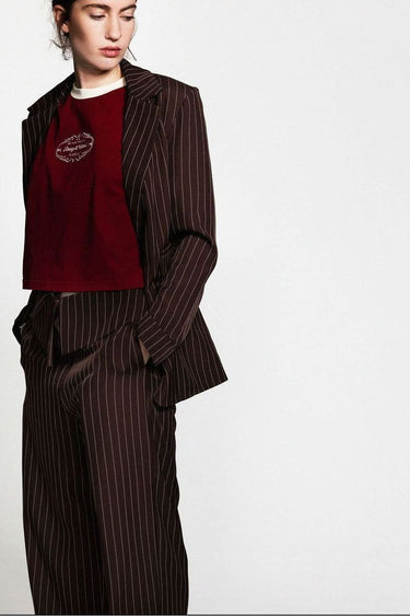 Chocolate Pinstripe Pants
