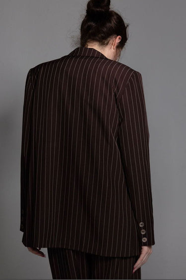 Chocolate Pinstripe Blazer