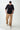 Graphic Piping Tee in Black
