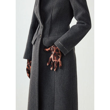 Exposed Dart Structured Coat - Grey Melange