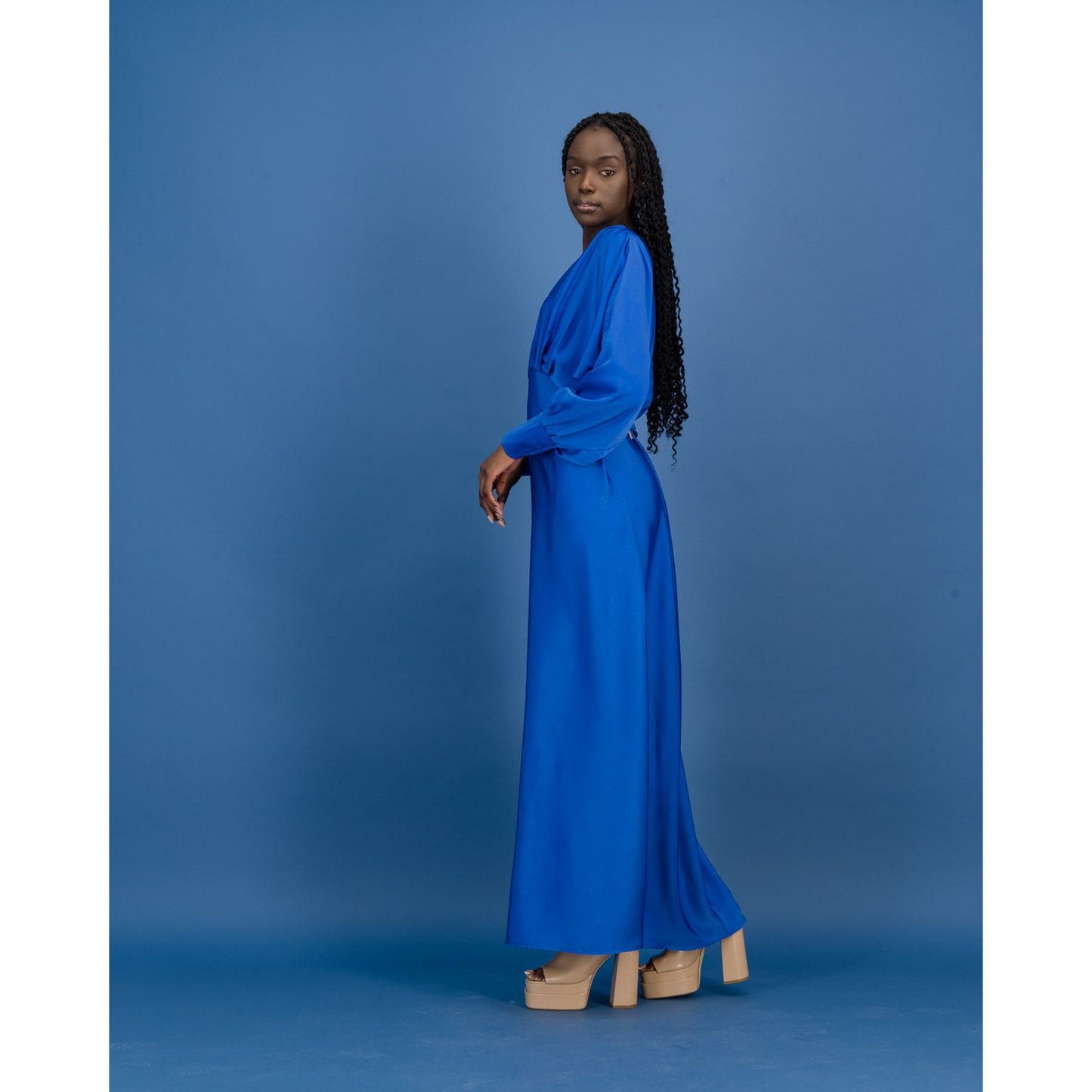 Satin Formal dress in Royal Blue
