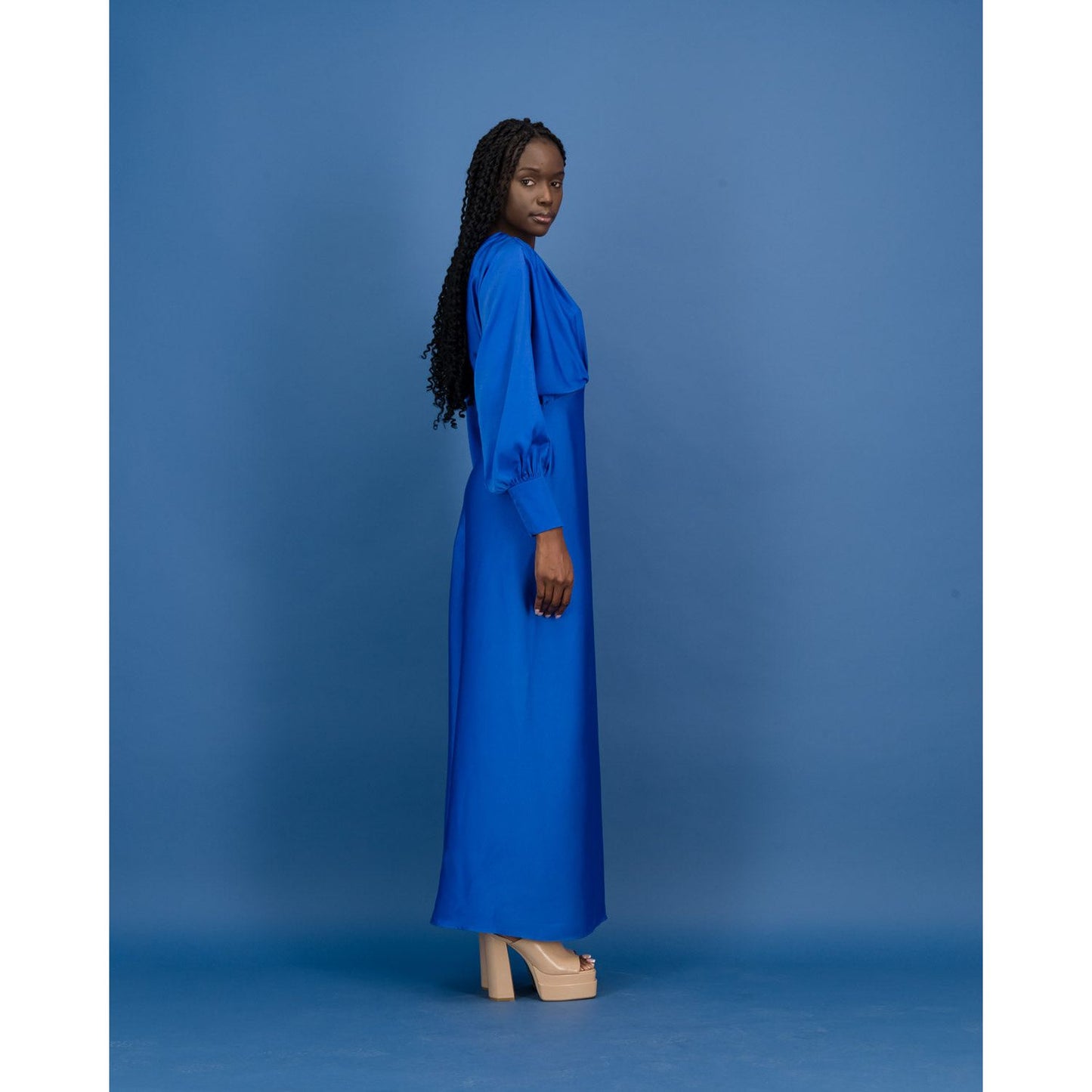 Satin Formal dress in Royal Blue