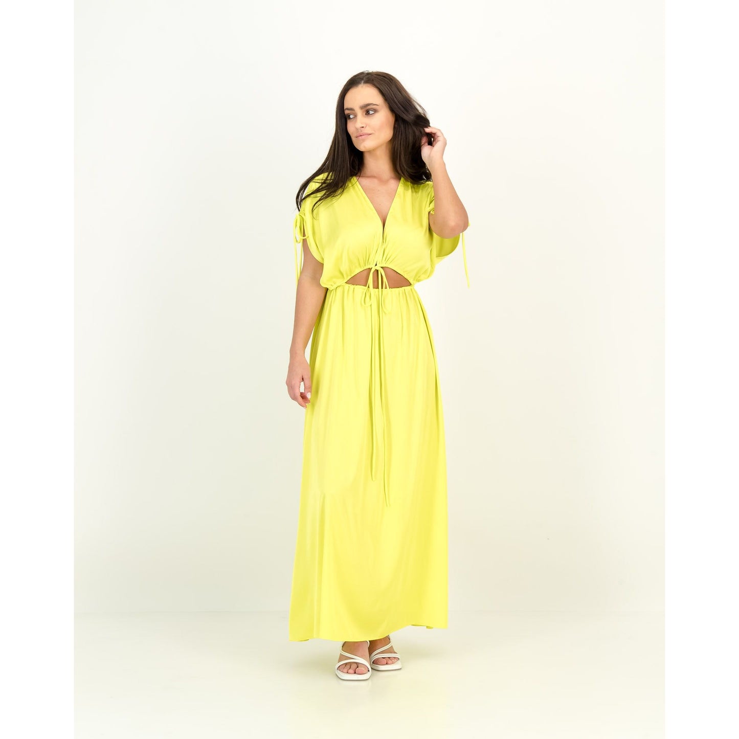Emilia Cut Out Dress in Lime