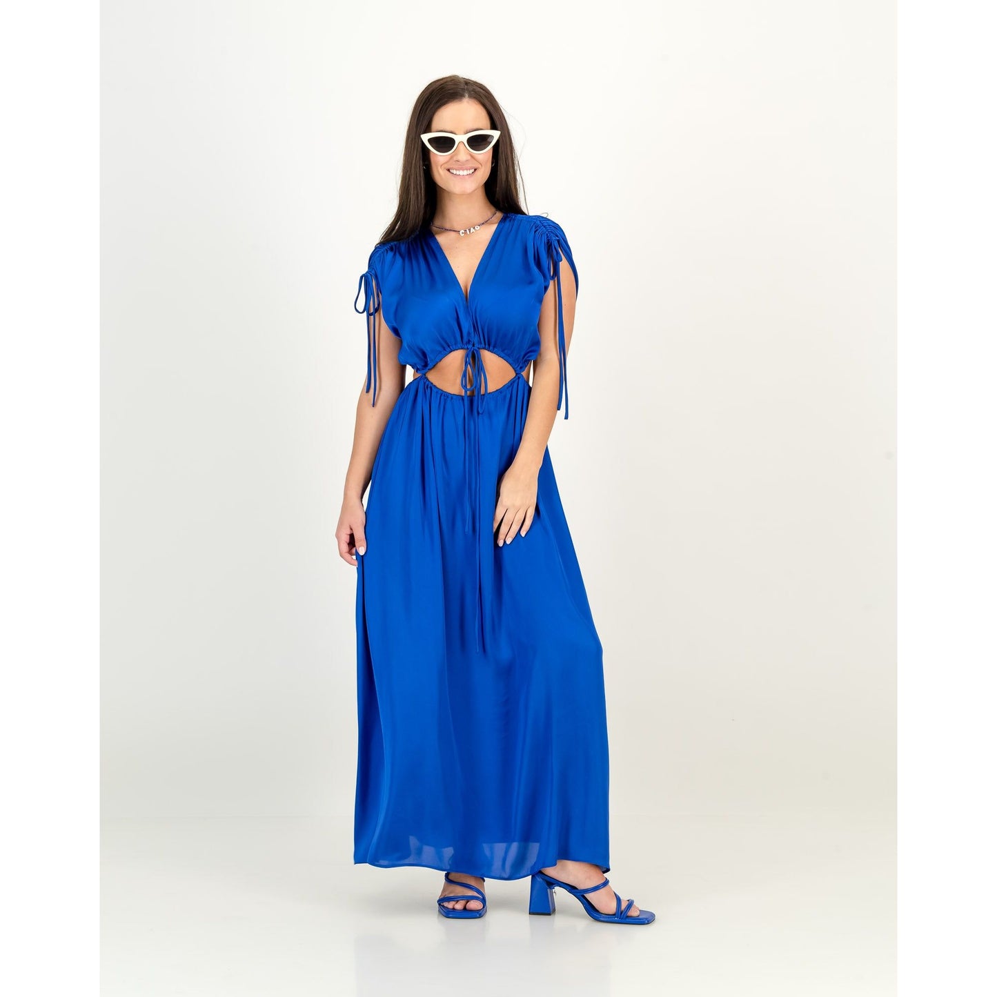 Emilia Cut Out Dress in Royal