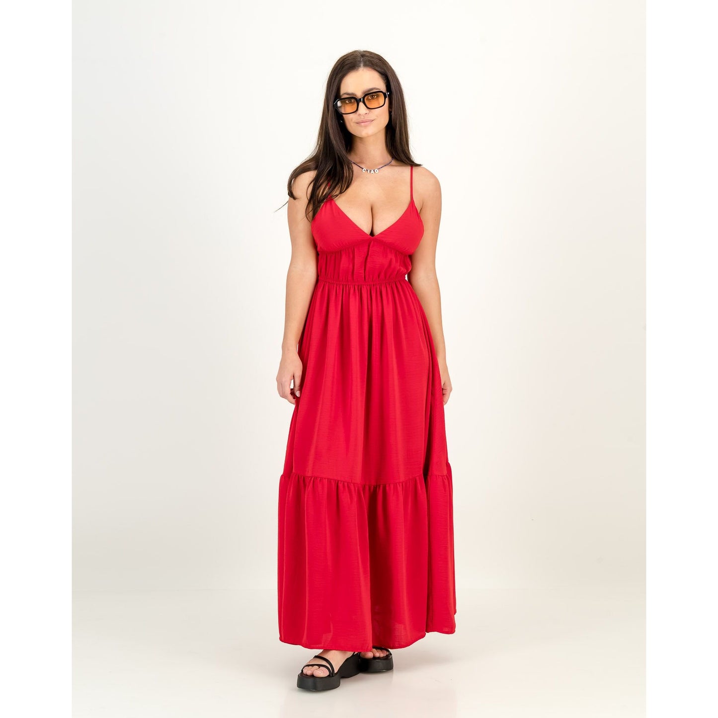 Strappy Dress in Red