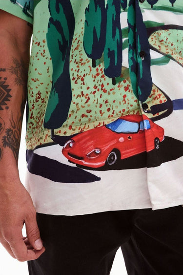 Tuscan Countryside Print Shirt