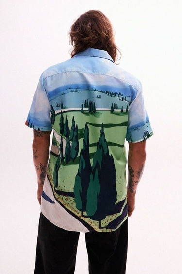 Tuscan Countryside Print Shirt