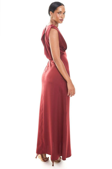 Custom Sleeveless Satin Formal Dress