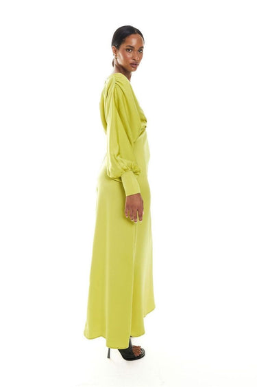 Custom Long Sleeve Satin Formal Dress