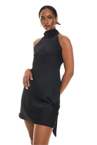 Black Mini Halter Neck Dress