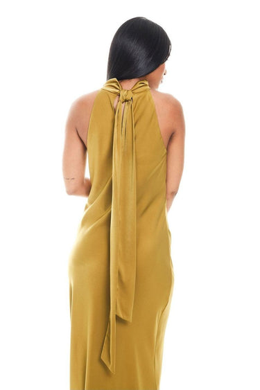 Custom Maxi Halter Neck Dress