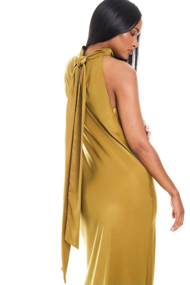 Custom Maxi Halter Neck Dress