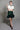 Custom Mini Satin Skirt with Feathers