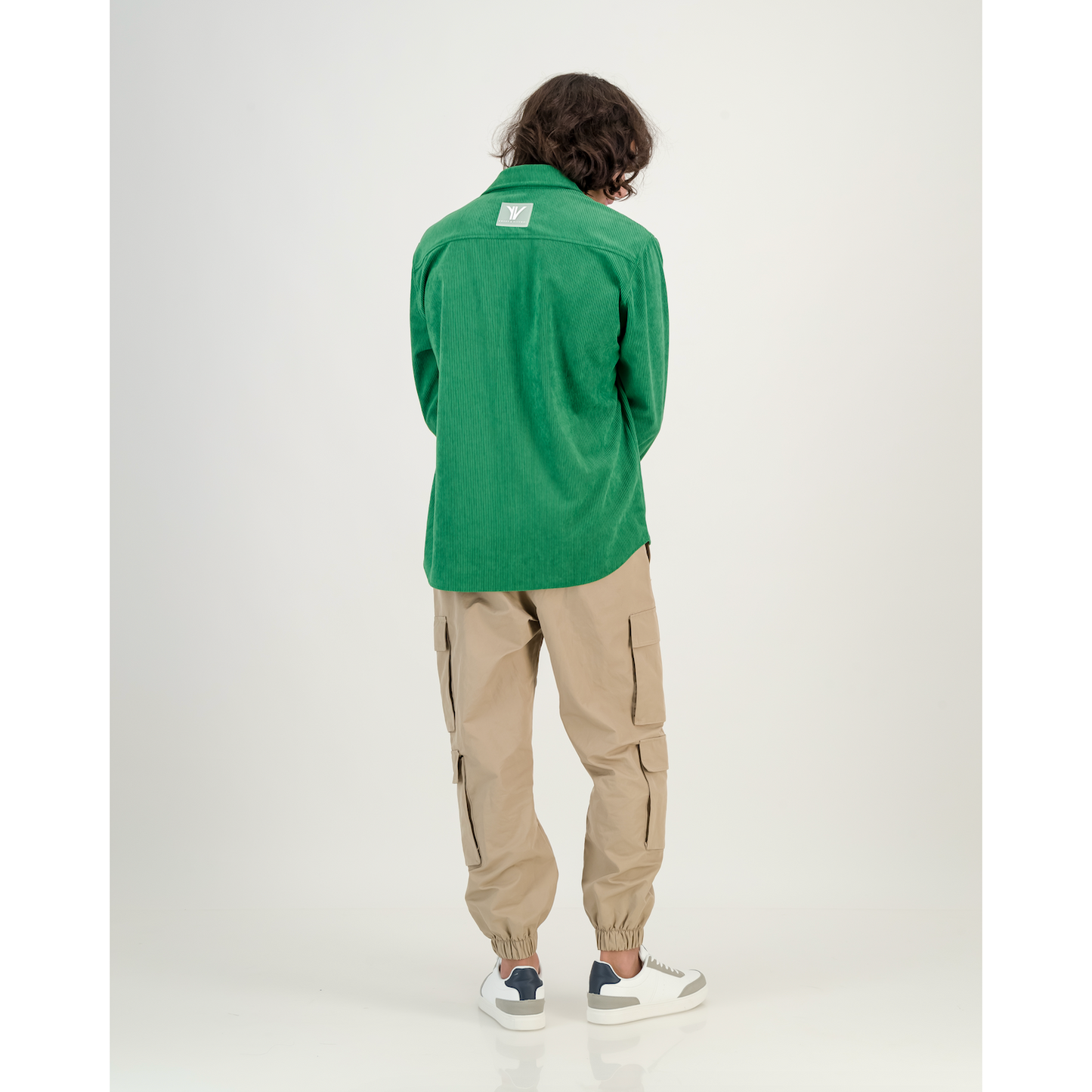 Corduroy Shacket in Emerald Green