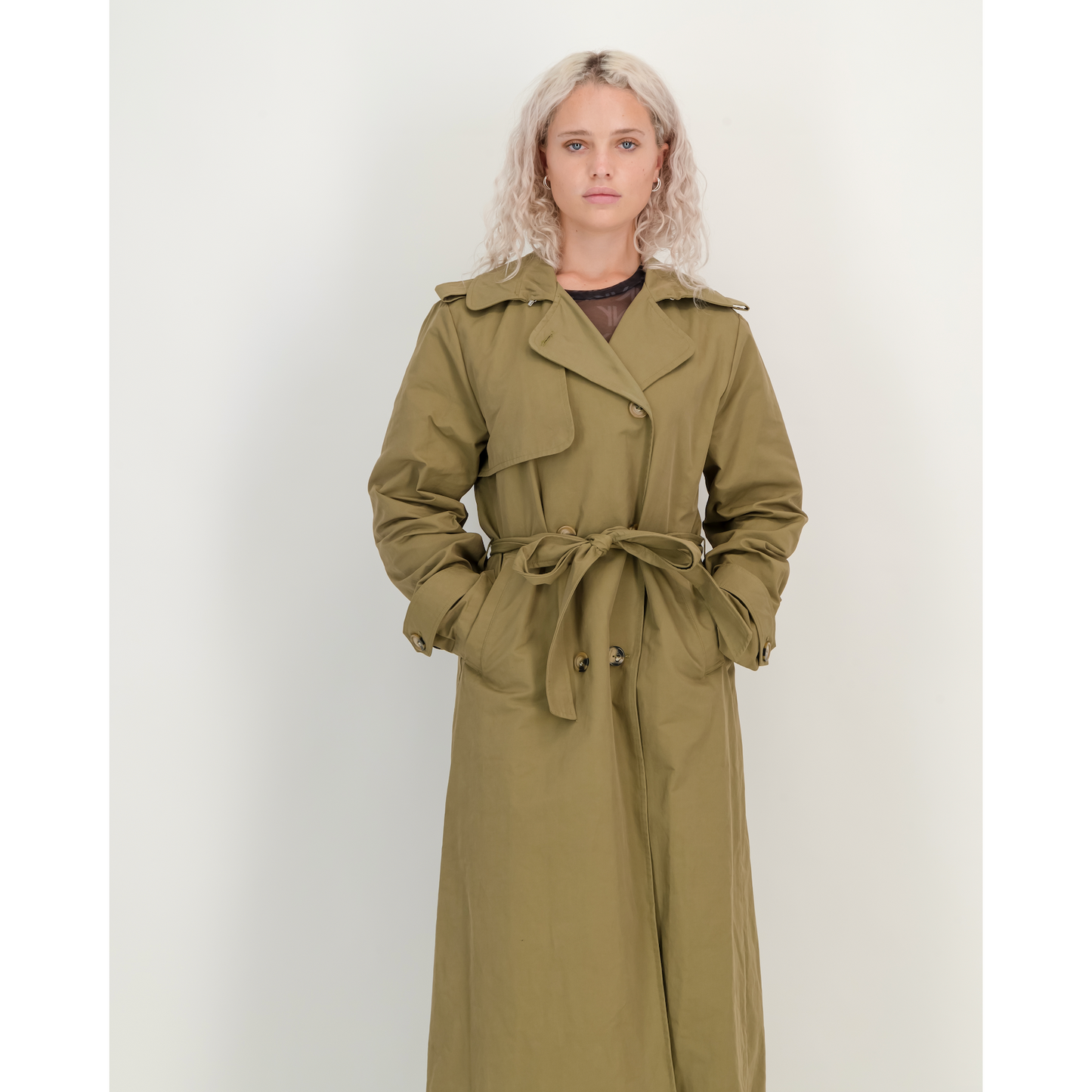 Trench Coat in Olive