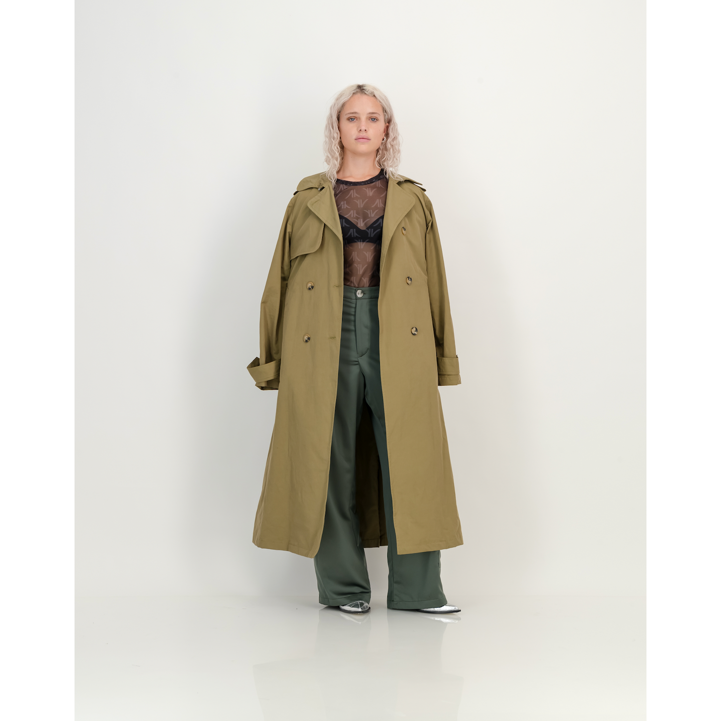Trench Coat in Olive