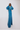 Long Sleeve Satin Formal Dress in Mallard Blue
