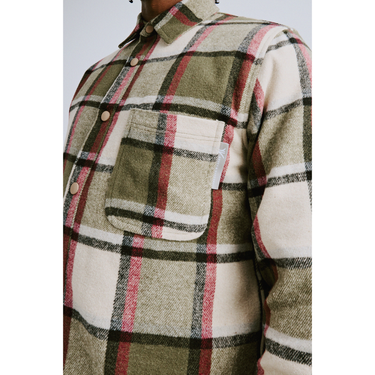 Flannel Shacket in Green & Red Check