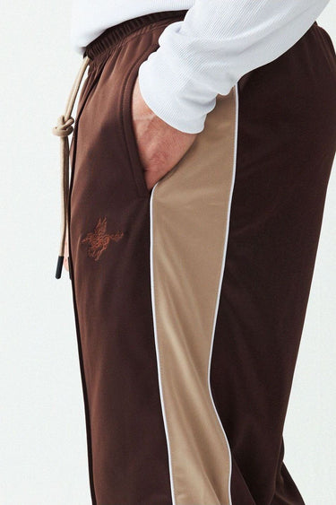 Rosey Track Pant - Brown & Cream