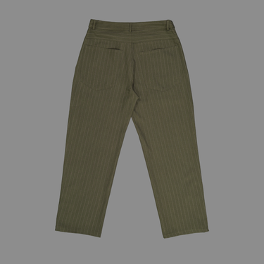 Olive Pinstripe Utility Pants