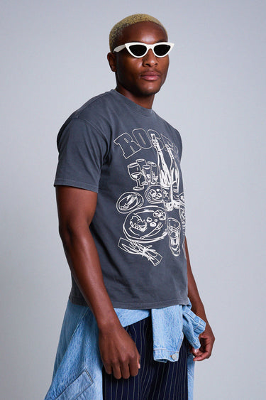 Grey Vintage Wash Tavola Graphic Tee