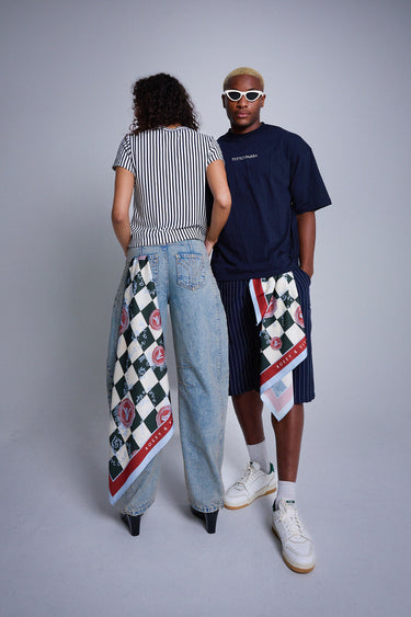 Amore Checkerboard Printed Scarf