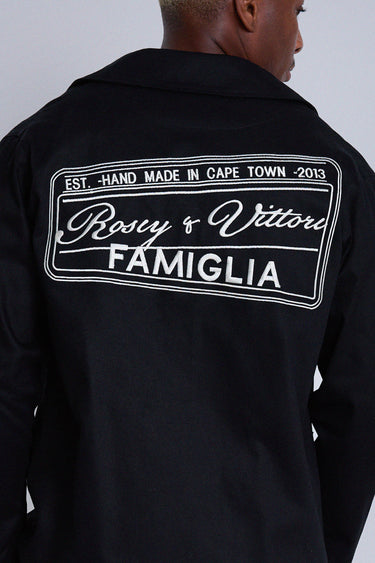 Black Long Sleeve Utility Shacket