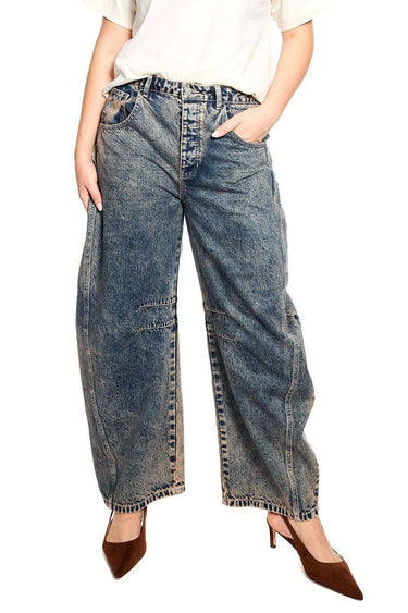 Vintage Wash Barrel Denim Jean