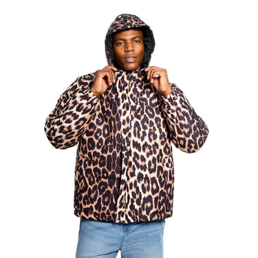 Animal Print Puffer Jacket