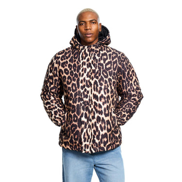 Animal Print Puffer Jacket