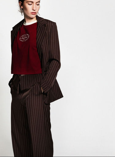 Chocolate Pinstripe Pants