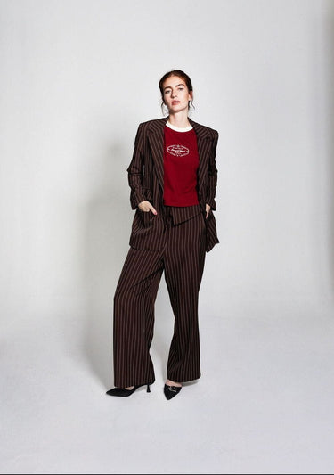 Chocolate Pinstripe Pants