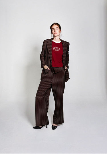 Chocolate Pinstripe Blazer