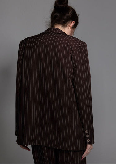 Chocolate Pinstripe Blazer