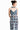 Powder Blue & Aubergine Polka Dot Sheer Cowl neck Dress