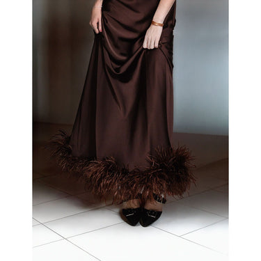 Custom Maxi Bella Feather Dress