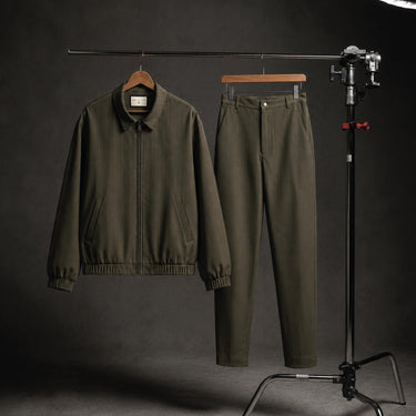 Olive Pinstripe Utility Pants