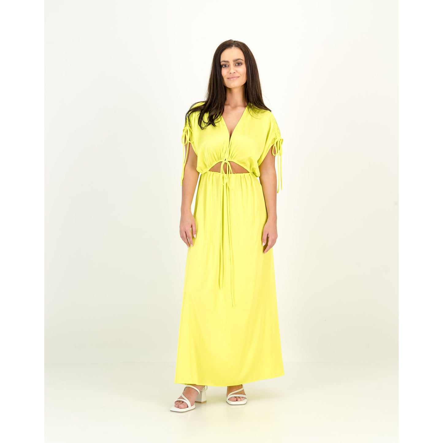 Emilia Cut Out Dress in Lime