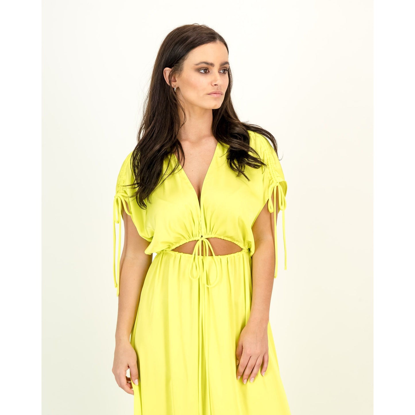 Emilia Cut Out Dress in Lime