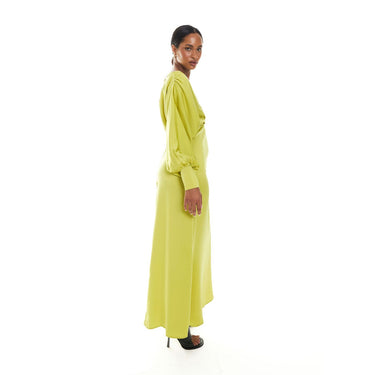 Custom Long Sleeve Satin Formal Dress