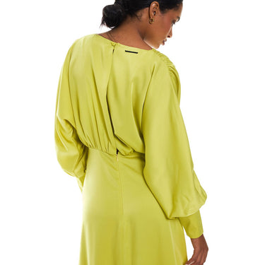 Custom Long Sleeve Satin Formal Dress