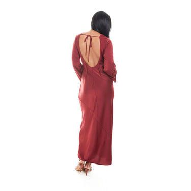 Custom Exposed Dart Satin Dress
