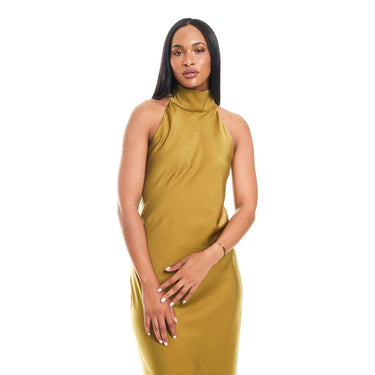 Custom Maxi Halter Neck Dress
