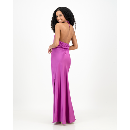 Halter Neck Dress with Cut Out Detail - Lilac